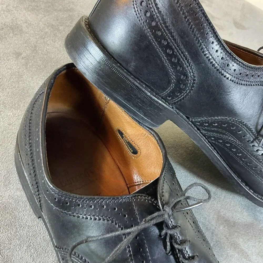 McAllister Allen Edmonds 13 2A Narrow Men’s Black Leather Dress Shoes Oxfords